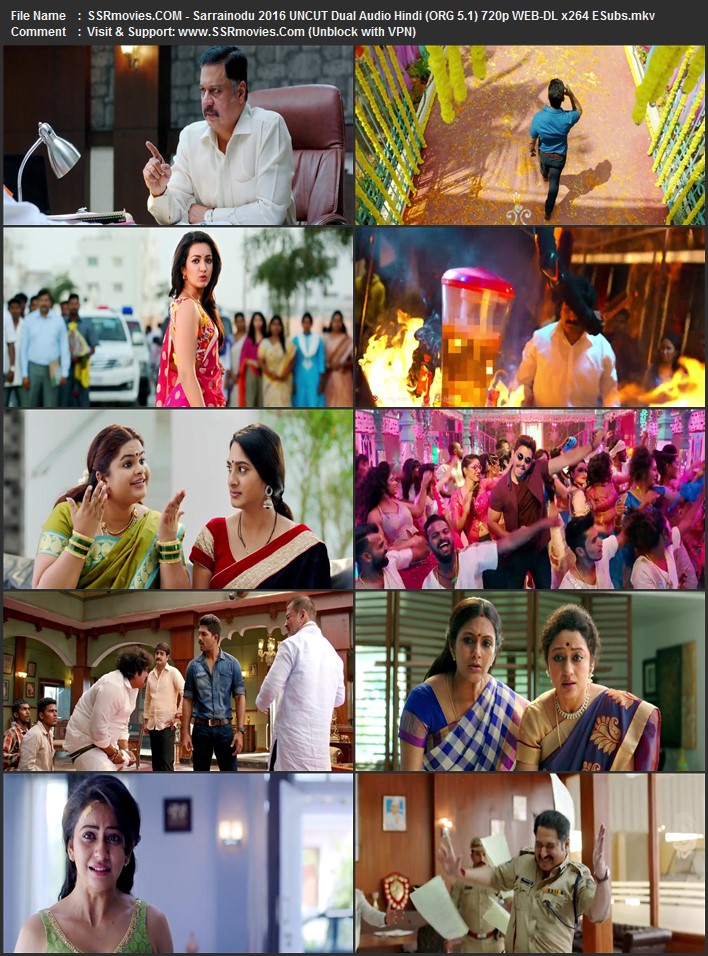 Sarrainodu 2016 Dual Audio Hindi (ORG 5.1) 1080p 720p 480p WEB-DL x264 ESubs