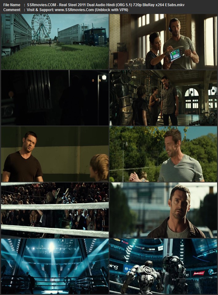 Real Steel 2011 Dual Audio Hindi (ORG 5.1) 1080p 720p 480p BluRay x264 ESubs Real Steel 2011 Dual Audio Hindi (ORG 5.1) 1080p 720p 480p BluRay x264 ESubs