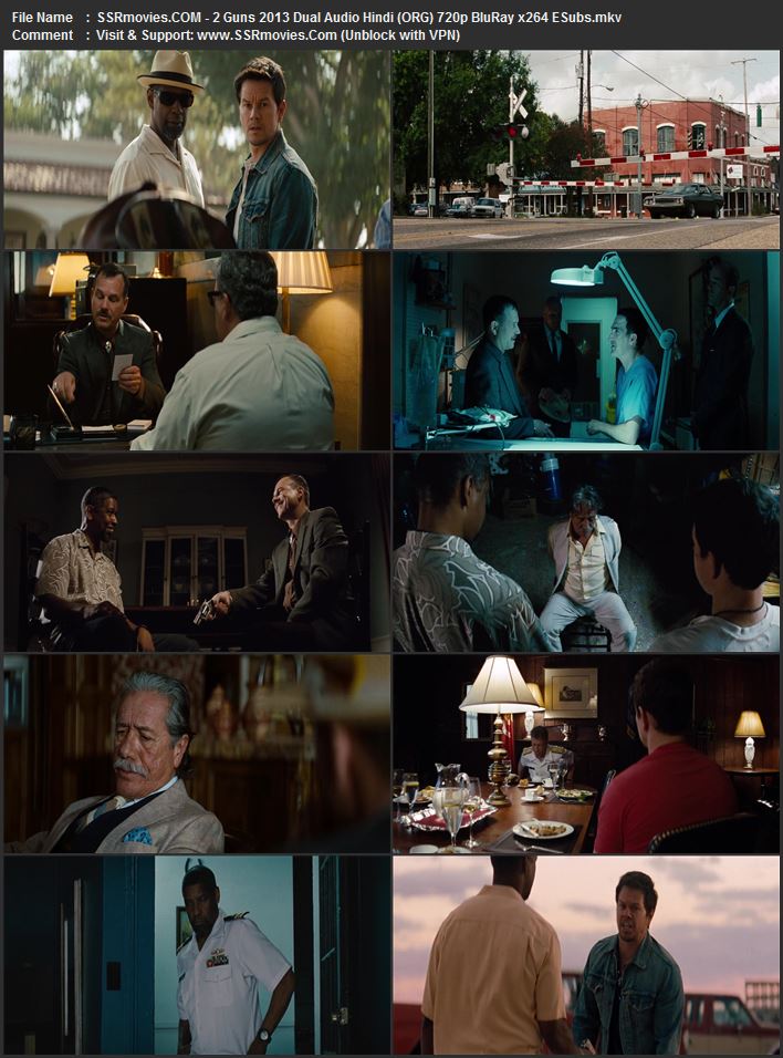 2 Guns 2013 Dual Audio Hindi (ORG) 1080p 720p 480p BluRay x264 ESubs