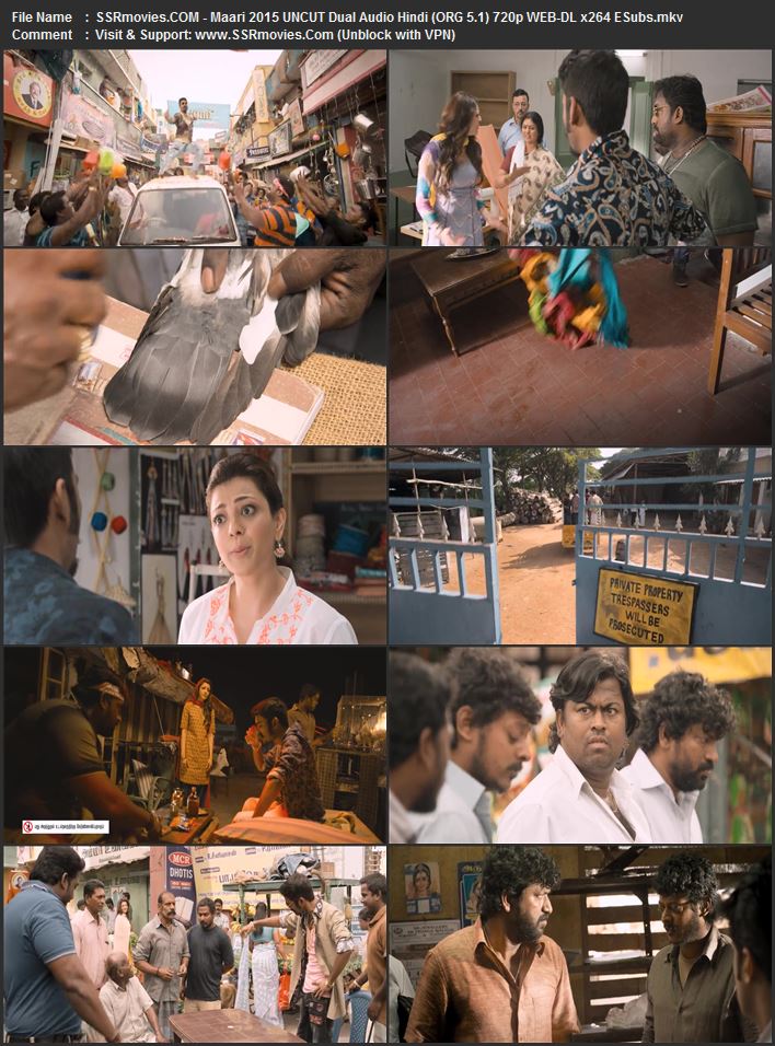 Maari 2015 Dual Audio Hindi (ORG 5.1) 1080p 720p 480p WEB-DL x264 ESubs