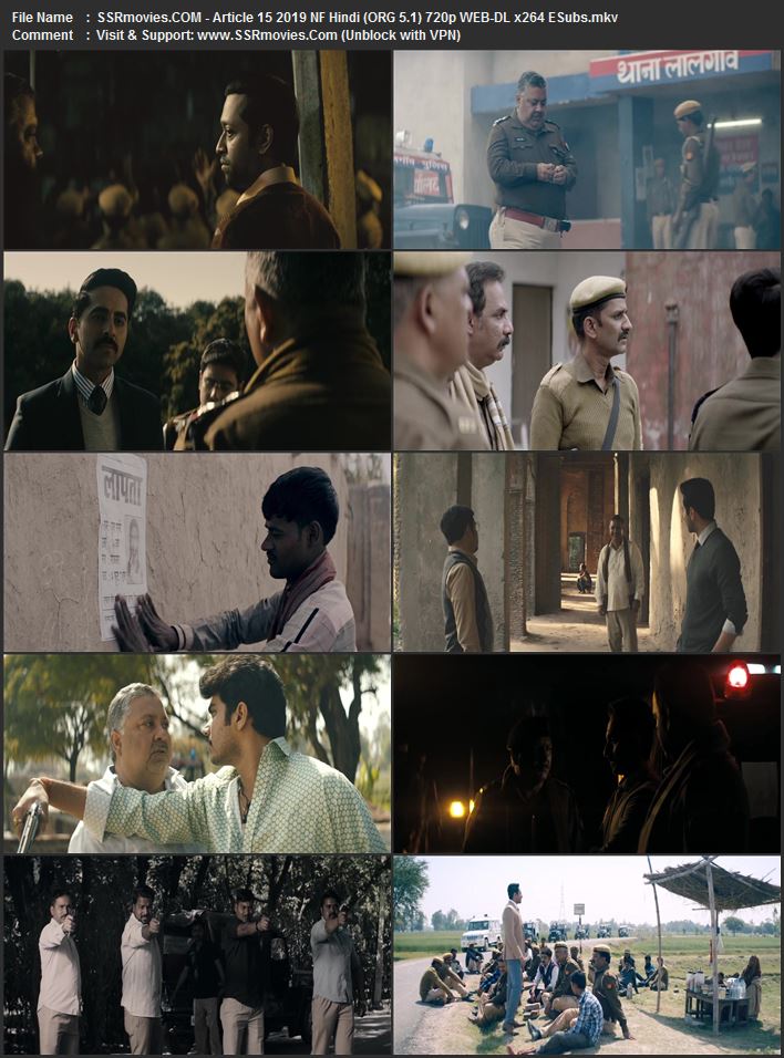 Article 15 2019 Hindi 1080p 720p 480p WEB-DL x264 ESubs Article 15 2019 Hindi 1080p 720p 480p WEB-DL x264 ESubs