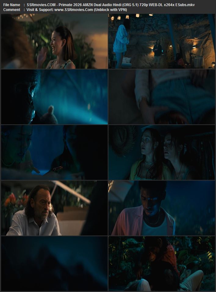 Primate 2025 Dual Audio Hindi (ORG 5.1) 1080p 720p 480p WEB-DL x264 ESubs Primate 2025 Dual Audio Hindi (ORG 5.1) 1080p 720p 480p WEB-DL x264 ESubs