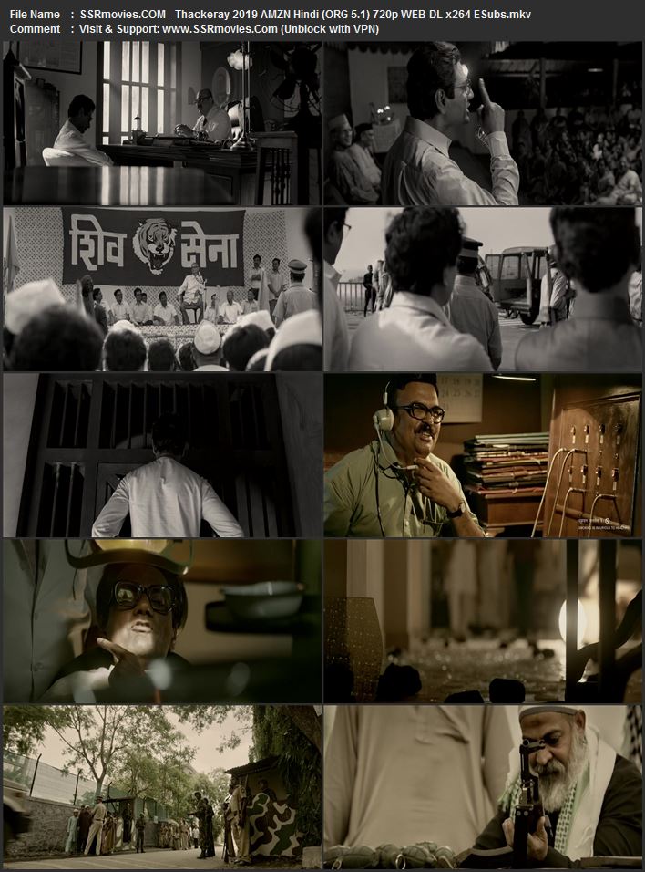 Thackeray 2019 Hindi (ORG 5.1) 1080p 720p 480p WEB-DL x264 ESubs Thackeray 2019 Hindi (ORG 5.1) 1080p 720p 480p WEB-DL x264 ESubs