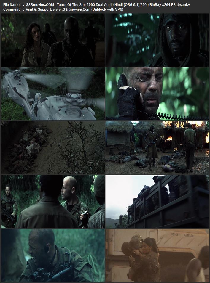 Tears of the Sun 2003 Dual Audio Hindi (ORG 5.1) 1080p 720p 480p BluRay x264 ESubs Tears of the Sun 2003 Dual Audio Hindi (ORG 5.1) 1080p 720p 480p BluRay x264 ESubs