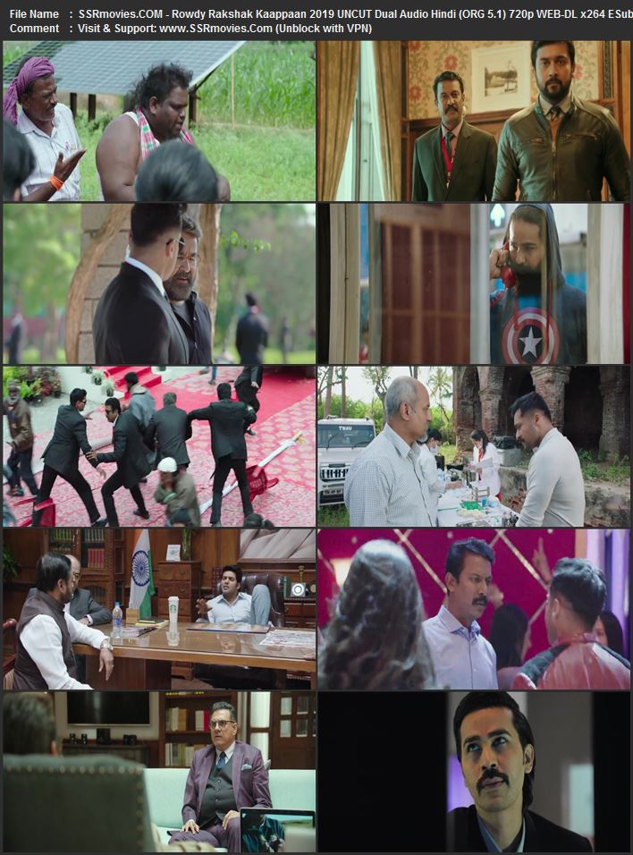 Rowdy Rakshak (Kaappaan) 2019 UNCUT Dual Audio Hindi (ORG 5.1) 1080p 720p 480p WEB-DL x264 ESubs