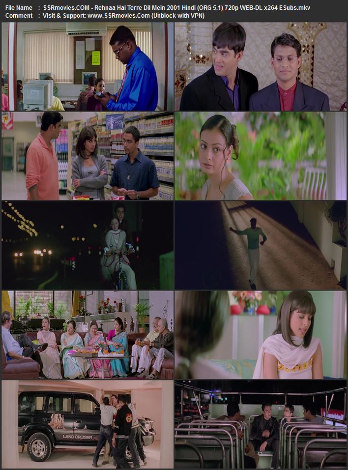 Rehnaa Hai Terre Dil Mein 2001 Hindi (ORG 5.1) 1080p 720p 480p WEB-DL x264 ESubs