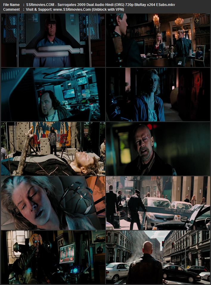 Surrogates 2009 Dual Audio Hindi (ORG) 1080p 720p 480p BluRay x264 ESubs Surrogates 2009 Dual Audio Hindi (ORG) 1080p 720p 480p BluRay x264 ESubs