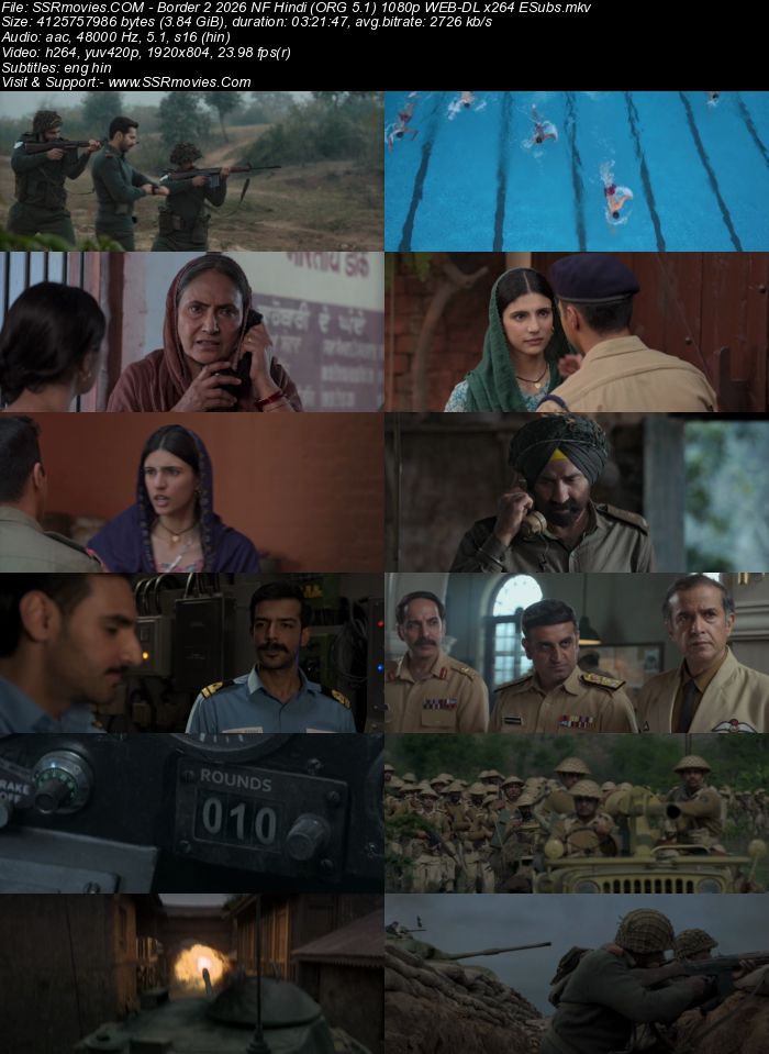 Border 2 2026 NF Hindi (ORG 5.1) 4K 1080p 720p 480p WEB-DL x264 ESubs Border 2 2026 NF Hindi (ORG 5.1) 4K 1080p 720p 480p WEB-DL x264 ESubs