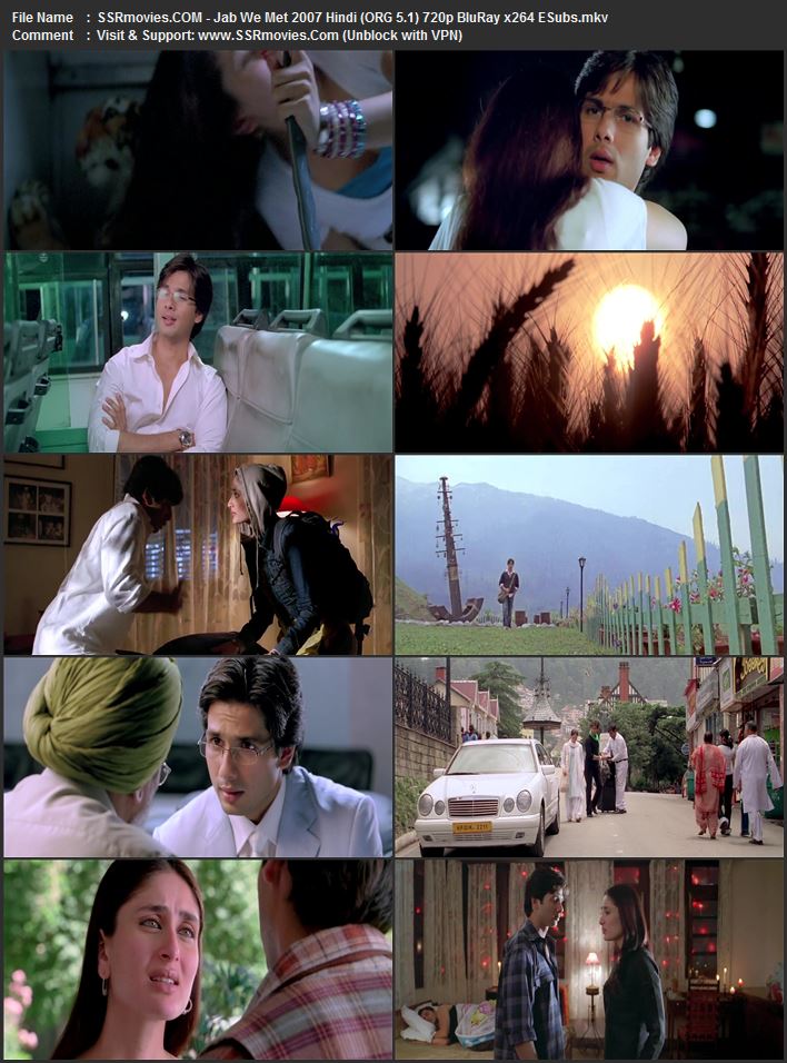 Jab We Met 2007 Hindi (ORG 5.1) 1080p 720p 480p BluRay x264 ESubs Jab We Met 2007 Hindi (ORG 5.1) 1080p 720p 480p BluRay x264 ESubs