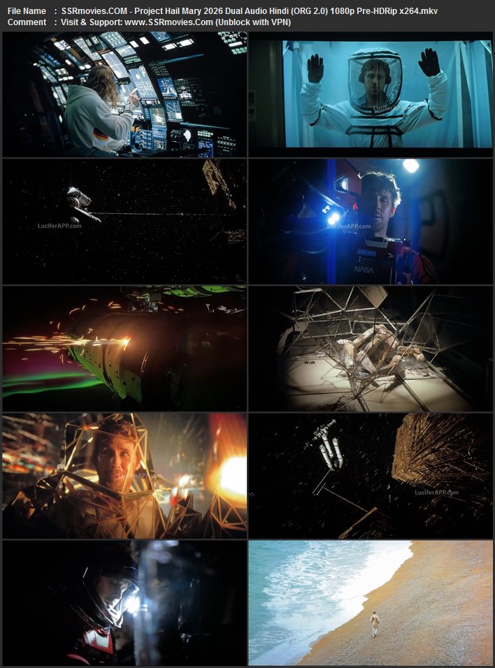 Project Hail Mary 2026 Dual Audio [Hindi-English] ORG 2.0 720p 1080p Pre-HDRip x264 Watch & Download