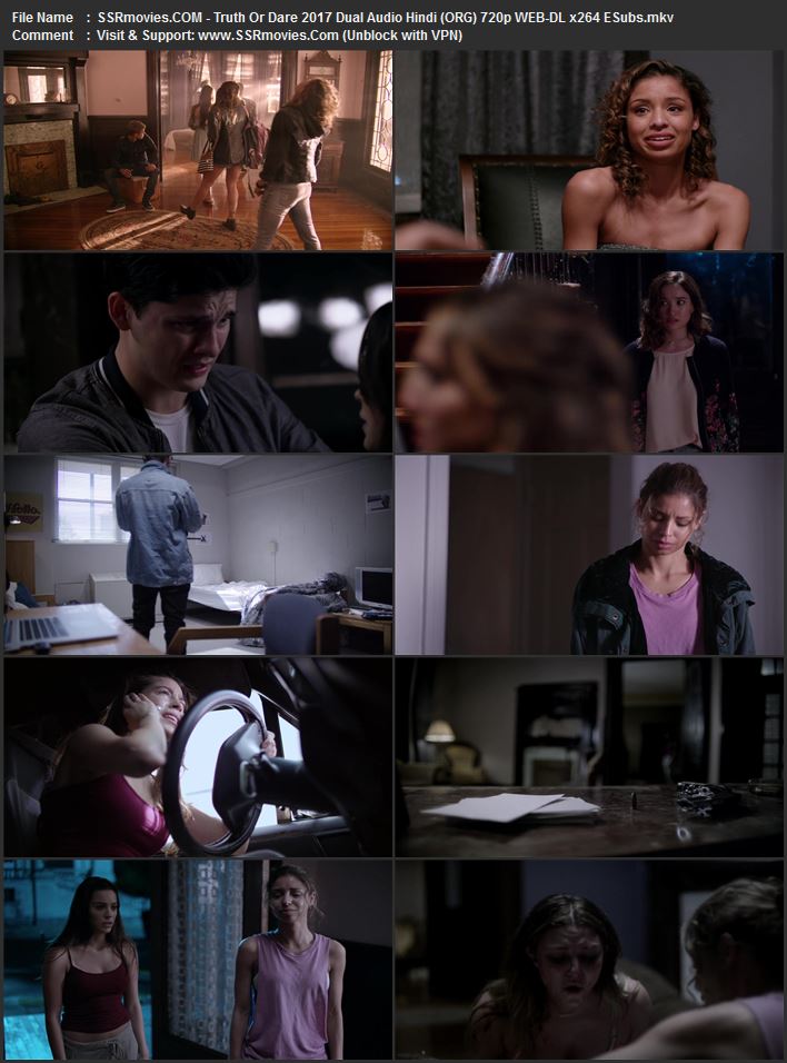Truth or Dare 2017 Dual Audio Hindi (ORG) 720p 480p WEB-DL x264 ESubs Truth or Dare 2017 Dual Audio Hindi (ORG) 720p 480p WEB-DL x264 ESubs
