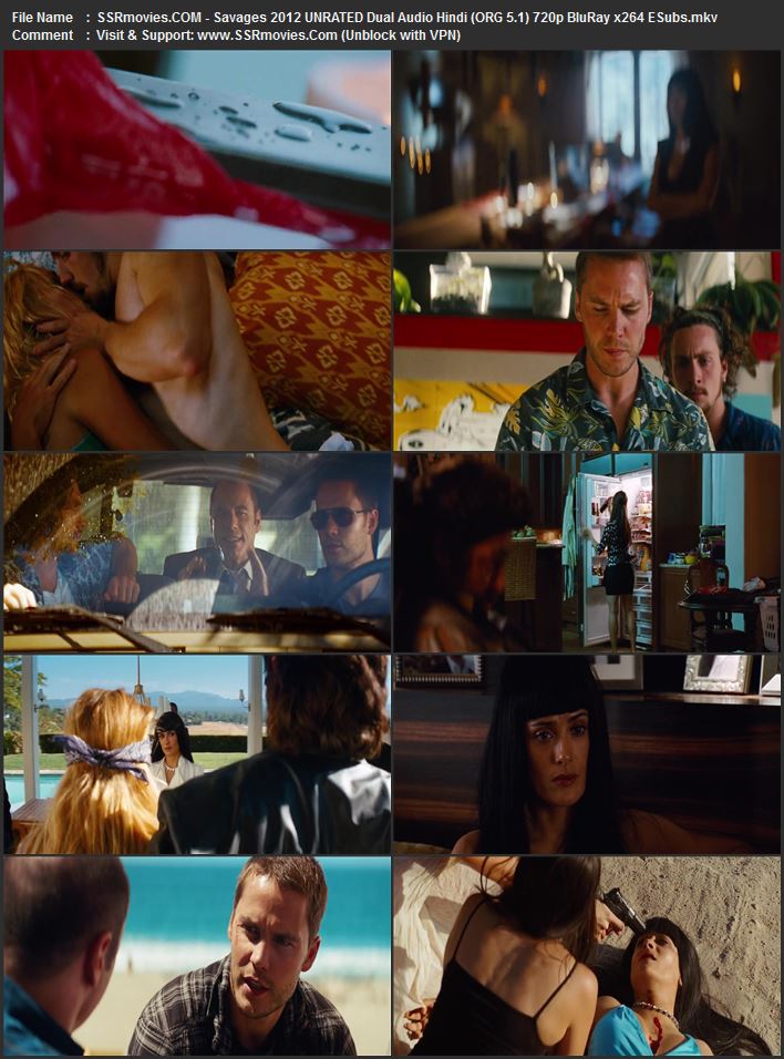Savages 2012 Dual Audio Hindi (ORG 5.1) 1080p 720p 480p BluRay x264 ESubs