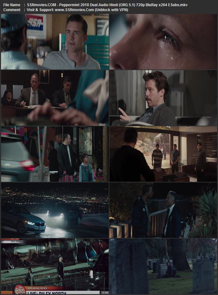 Peppermint 2018 Dual Audio Hindi (ORG 5.1) 1080p 720p 480p BluRay x264 ESubs