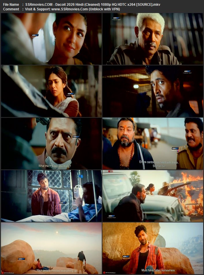 Dacoit 2026 Hindi (Cleaned) 1080p 720p 480p HQ HDTC x264 HC-ESub Dacoit 2026 Hindi (Cleaned) 1080p 720p 480p HQ HDTC x264 HC-ESub