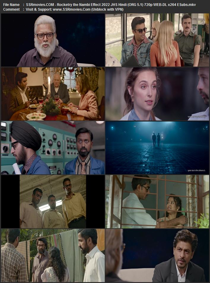 Rocketry: The Nambi Effect 2022 Hindi (ORG 5.1) 1080p 720p 480p WEB-DL x264 ESubs