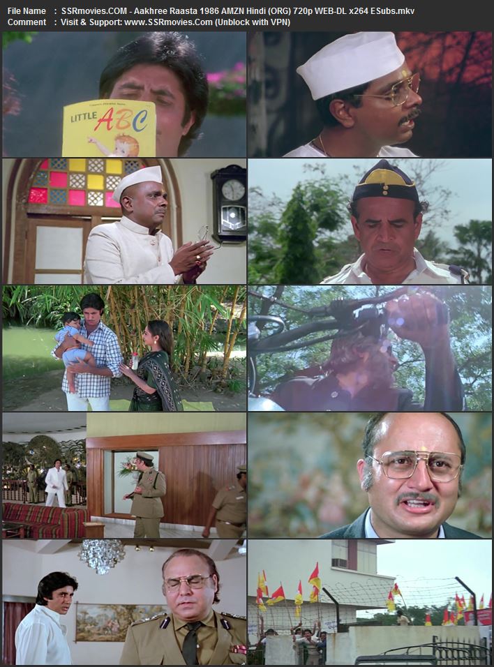 Aakhree Raasta 1986 Hindi (ORG) 1080p 720p 480p WEB-DL x264 ESubs