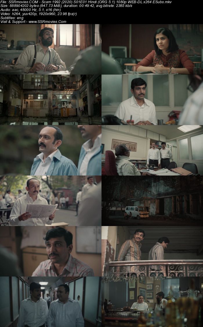 Scam 1992 S01 Complete Hindi (ORG 5.1) 1080p 720p 480p WEB-DL x264 ESubs Scam 1992 S01 Complete Hindi (ORG 5.1) 1080p 720p 480p WEB-DL x264 ESubs