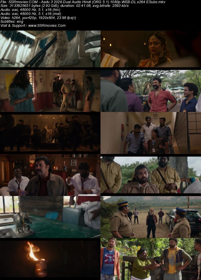 Aadu 3 2026 UNCUT Dual Audio Hindi (ORG 5.1) 4K 1080p 720p 480p WEB-DL x264 ESubs Aadu 3 2026 UNCUT Dual Audio Hindi (ORG 5.1) 4K 1080p 720p 480p WEB-DL x264 ESubs