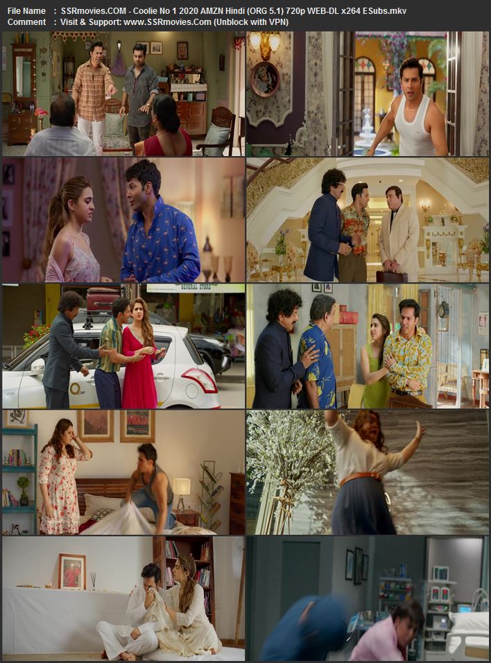 Coolie No. 1 2020 Hindi (ORG 5.1) 1080p 720p 480p WEB-DL x264 ESubs Coolie No. 1 2020 Hindi (ORG 5.1) 1080p 720p 480p WEB-DL x264 ESubs