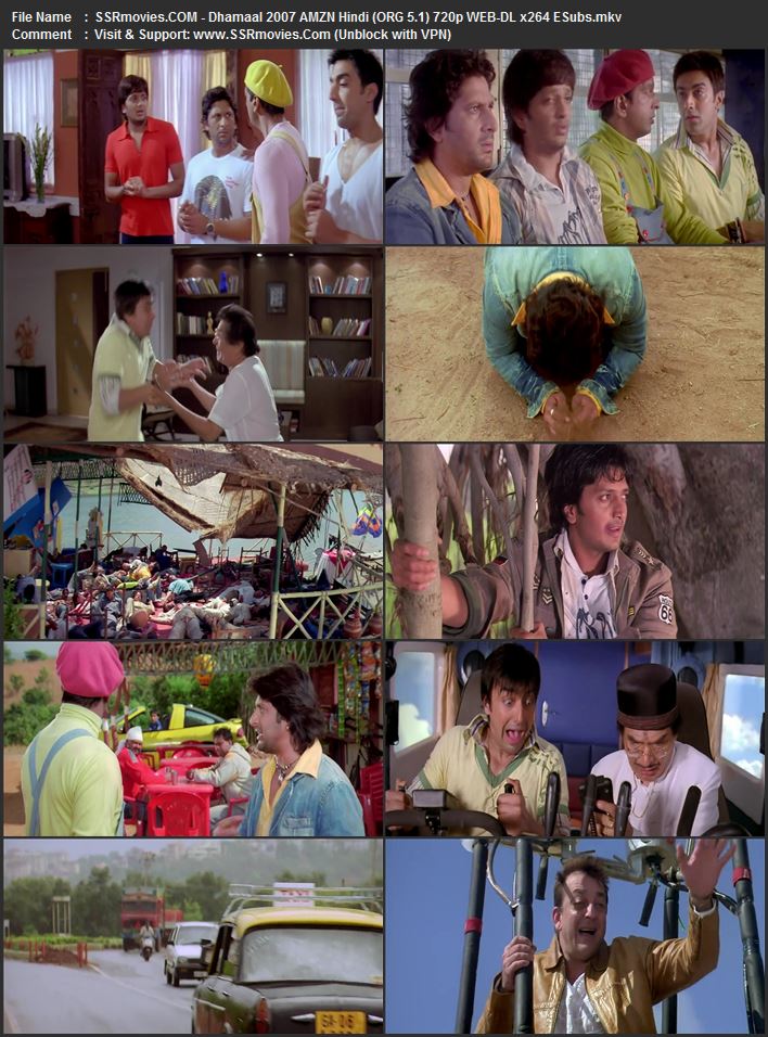 Dhamaal 2007 Hindi (ORG 5.1) 1080p 720p 480p WEB-DL x264 ESubs Dhamaal 2007 Hindi (ORG 5.1) 1080p 720p 480p WEB-DL x264 ESubs