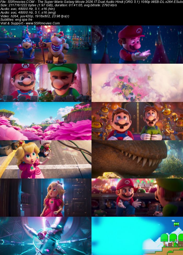 The Super Mario Galaxy Movie 2026 IT Dual Audio Hindi (ORG 5.1) 4K 1080p 720p 480p WEB-DL x264 ESubs The Super Mario Galaxy Movie 2026 IT Dual Audio Hindi (ORG 5.1) 4K 1080p 720p 480p WEB-DL x264 ESubs