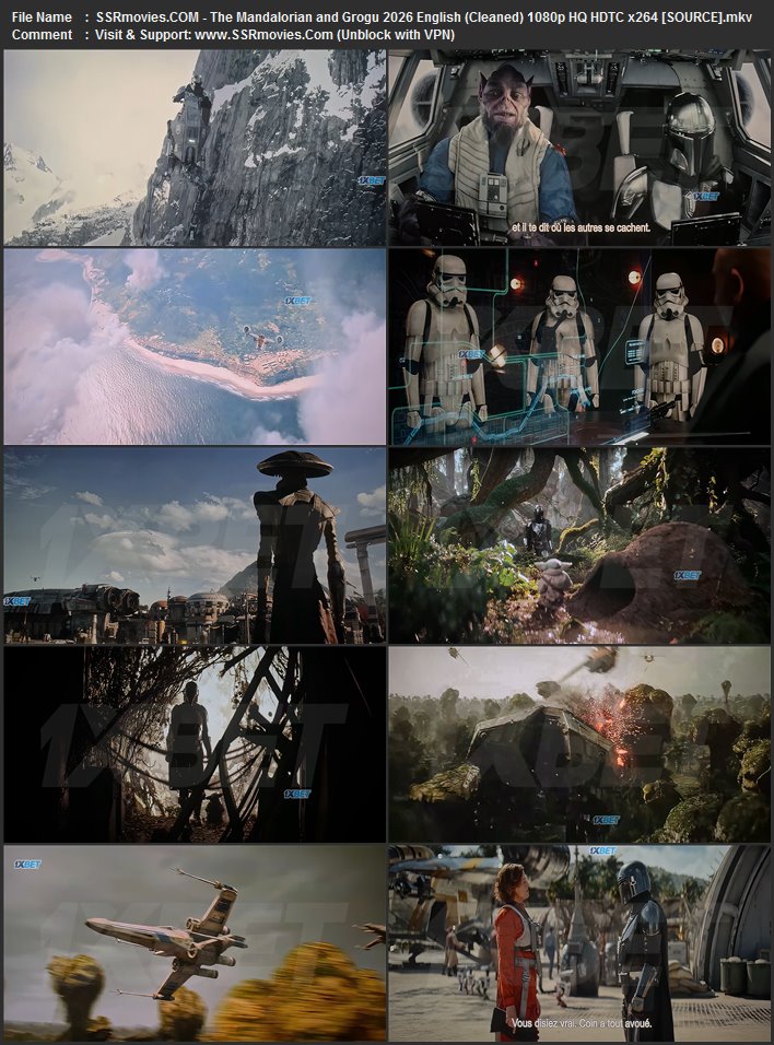 Star Wars: The Mandalorian and Grogu 2026 English (Cleaned) 1080p 720p 480p HQ HDTC x264 ESubs Star Wars: The Mandalorian and Grogu 2026 English (Cleaned) 1080p 720p 480p HQ HDTC x264 ESubs