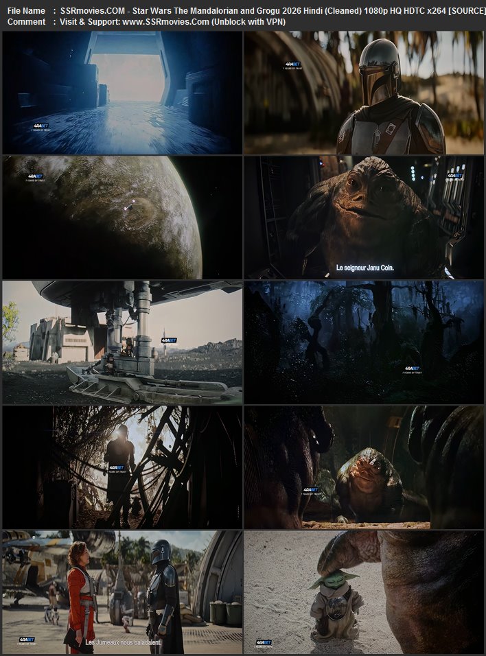 Star Wars: The Mandalorian and Grogu 2026 Hindi (Cleaned) 1080p 720p 480p HQ HDTC x264 ESubs Star Wars: The Mandalorian and Grogu 2026 Hindi (Cleaned) 1080p 720p 480p HQ HDTC x264 ESubs