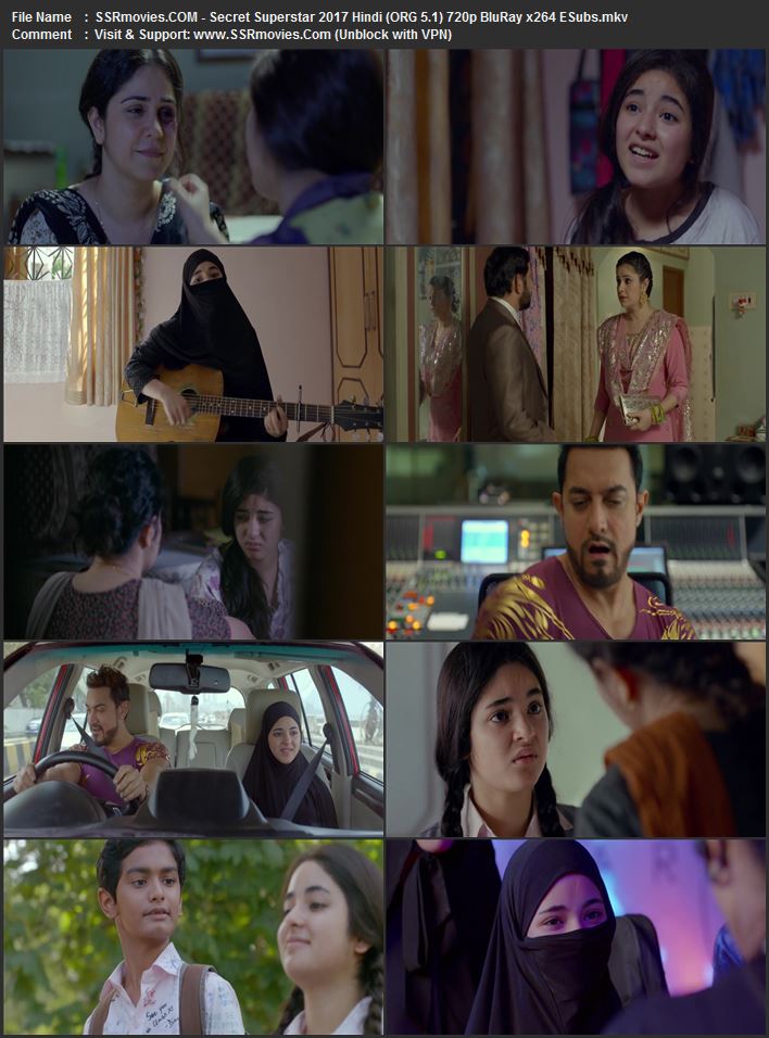 Secret Superstar 2017 Hindi (ORG 5.1) 1080p 720p 480p BluRay x264 ESubs Secret Superstar 2017 Hindi (ORG 5.1) 1080p 720p 480p BluRay x264 ESubs