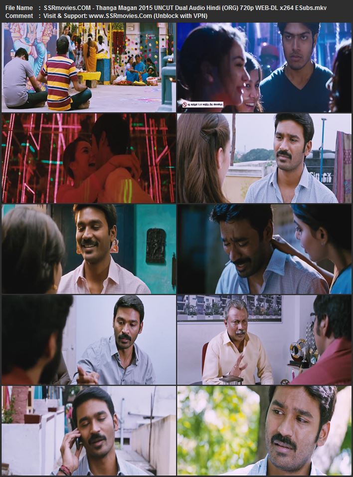 Thanga Magan 2015 Dual Audio Hindi (ORG) 1080p 720p 480p WEB-DL x264 ESubs Thanga Magan 2015 Dual Audio Hindi (ORG) 1080p 720p 480p WEB-DL x264 ESubs