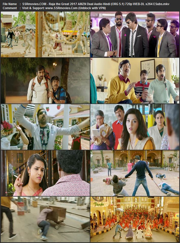 Raja the Great 2017 Dual Audio Hindi (ORG 5.1) 1080p 720p 480p WEB-DL x264 ESubs Raja the Great 2017 Dual Audio Hindi (ORG 5.1) 1080p 720p 480p WEB-DL x264 ESubs