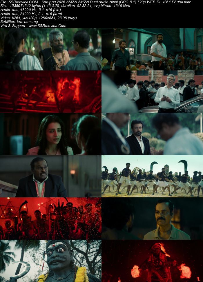 Karuppu 2026 AMZN Dual Audio Hindi (ORG 5.1) 4K 1080p 720p 480p WEB-DL x264 ESubs Karuppu 2026 AMZN Dual Audio Hindi (ORG 5.1) 4K 1080p 720p 480p WEB-DL x264 ESubs