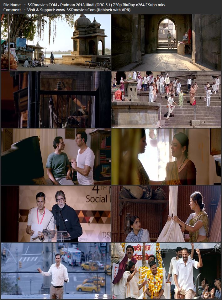 Pad Man 2018 Hindi (ORG 5.1) 1080p 720p 480p BluRay x264 ESubs