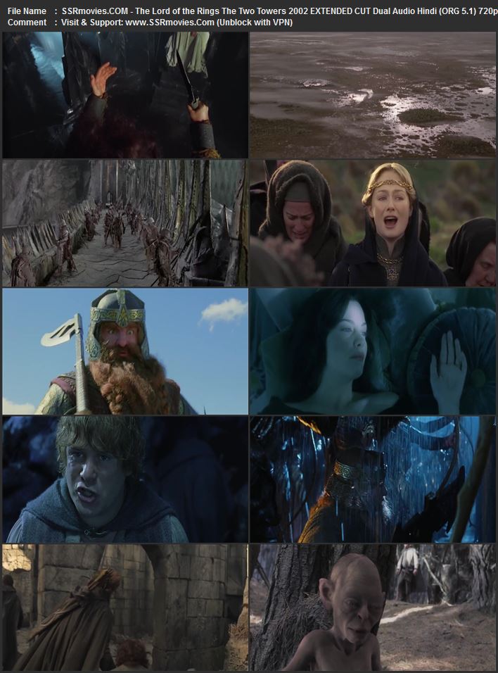 The Lord of the Rings: The Two Towers 2002 Dual Audio Hindi (ORG 5.1) 1080p 720p 480p BluRay x264 ESubs The Lord of the Rings: The Two Towers 2002 Dual Audio Hindi (ORG 5.1) 1080p 720p 480p BluRay x264 ESubs