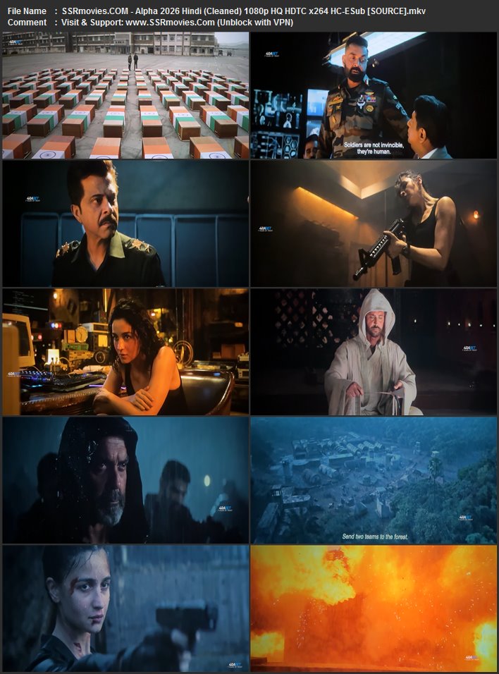 Alpha 2025 Hindi (Cleaned) 1080p 720p 480p HQ HDTC x264 ESubs Alpha 2025 Hindi (Cleaned) 1080p 720p 480p HQ HDTC x264 ESubs