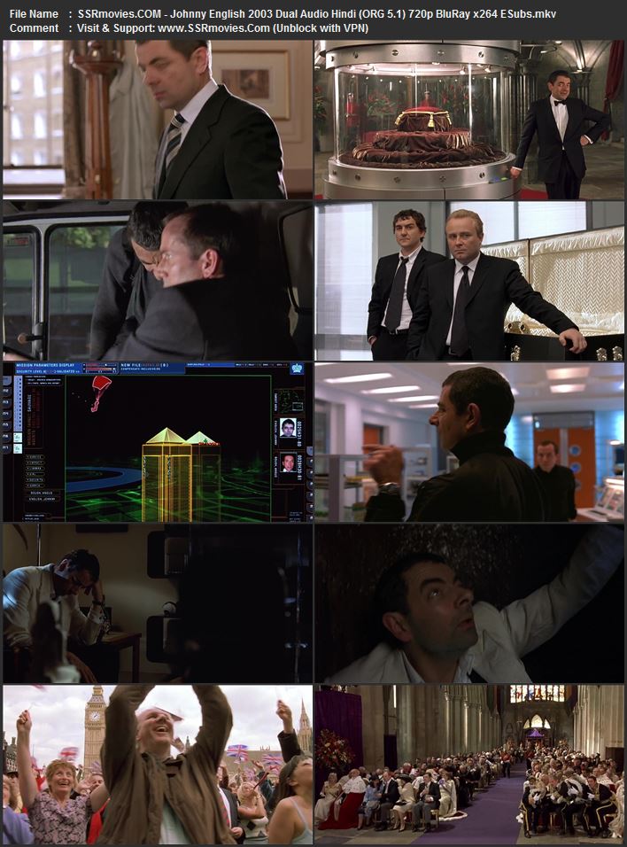 Johnny English 2003 Dual Audio Hindi (ORG 5.1) 1080p 720p 480p BluRay x264 ESubs Johnny English 2003 Dual Audio Hindi (ORG 5.1) 1080p 720p 480p BluRay x264 ESubs