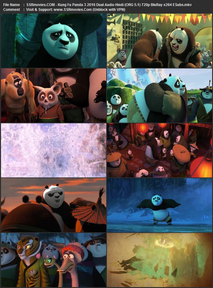 Kung Fu Panda 3 2016 Dual Audio Hindi (ORG 5.1) 1080p 720p 480p BluRay x264 ESubs Kung Fu Panda 3 2016 Dual Audio Hindi (ORG 5.1) 1080p 720p 480p BluRay x264 ESubs