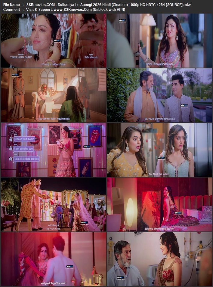 Dulhaniya Le Aaeegi 2026 Hindi (Cleaned) 1080p 720p 480p HQ HDTC x264 HC-ESub Dulhaniya Le Aaeegi 2026 Hindi (Cleaned) 1080p 720p 480p HQ HDTC x264 HC-ESub