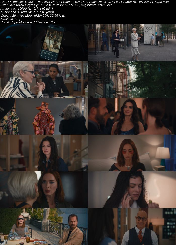 The Devil Wears Prada 2 2026 Dual Audio Hindi (ORG 5.1) 4K 1080p 720p 480p BluRay x264 ESubs The Devil Wears Prada 2 2026 Dual Audio Hindi (ORG 5.1) 4K 1080p 720p 480p BluRay x264 ESubs