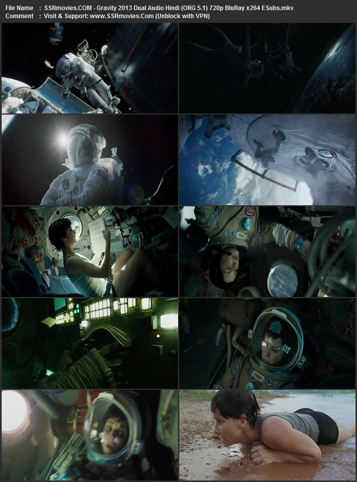 Gravity 2013 Dual Audio Hindi (ORG 5.1) 1080p 720p 480p BluRay x264 ESubs Gravity 2013 Dual Audio Hindi (ORG 5.1) 1080p 720p 480p BluRay x264 ESubs