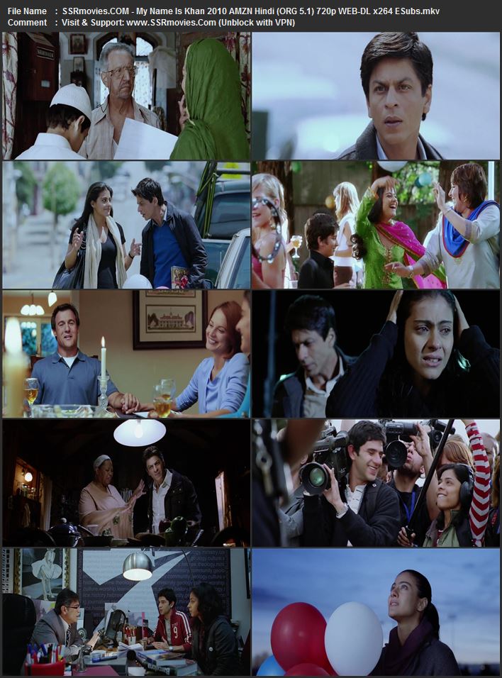 My Name Is Khan 2010 Hindi (ORG 5.1) 1080p 720p 480p WEB-DL x264 ESubs