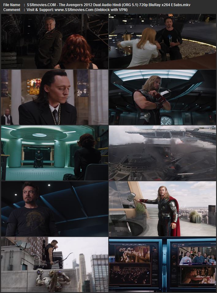 The Avengers 2012 Dual Audio Hindi (ORG 5.1) 1080p 720p 480p BluRay x264 ESubs The Avengers 2012 Dual Audio Hindi (ORG 5.1) 1080p 720p 480p BluRay x264 ESubs