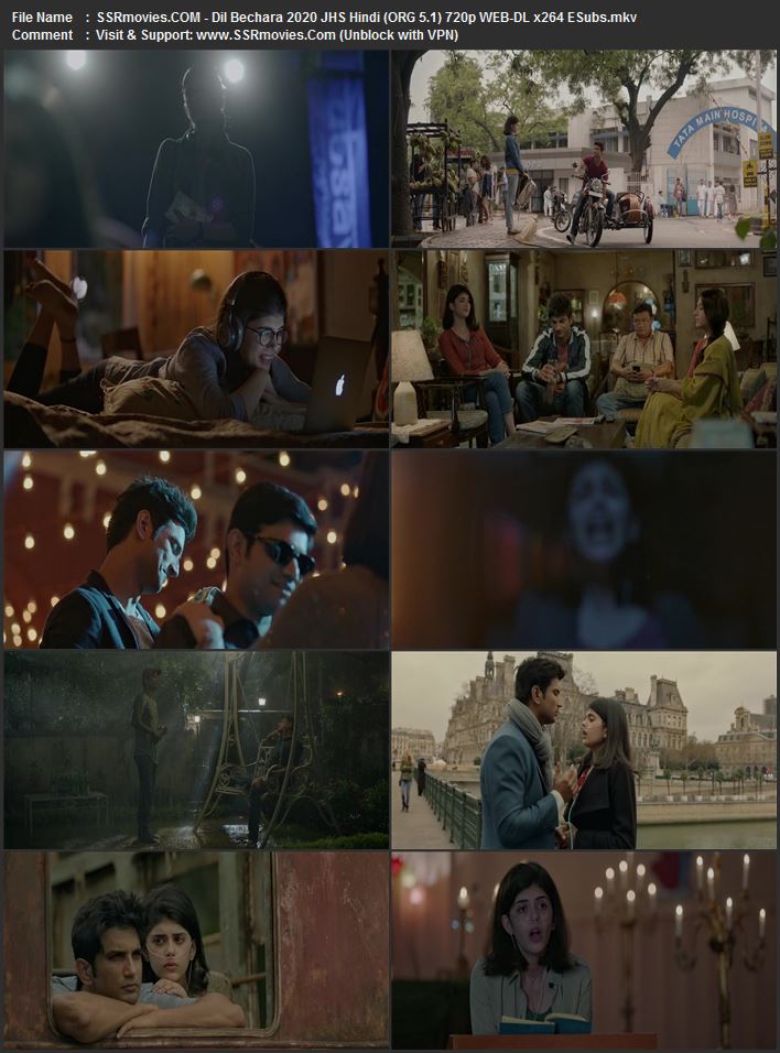 Dil Bechara 2020 Hindi (ORG 5.1) 1080p 720p 480p WEB-DL x264 ESubs Dil Bechara 2020 Hindi (ORG 5.1) 1080p 720p 480p WEB-DL x264 ESubs