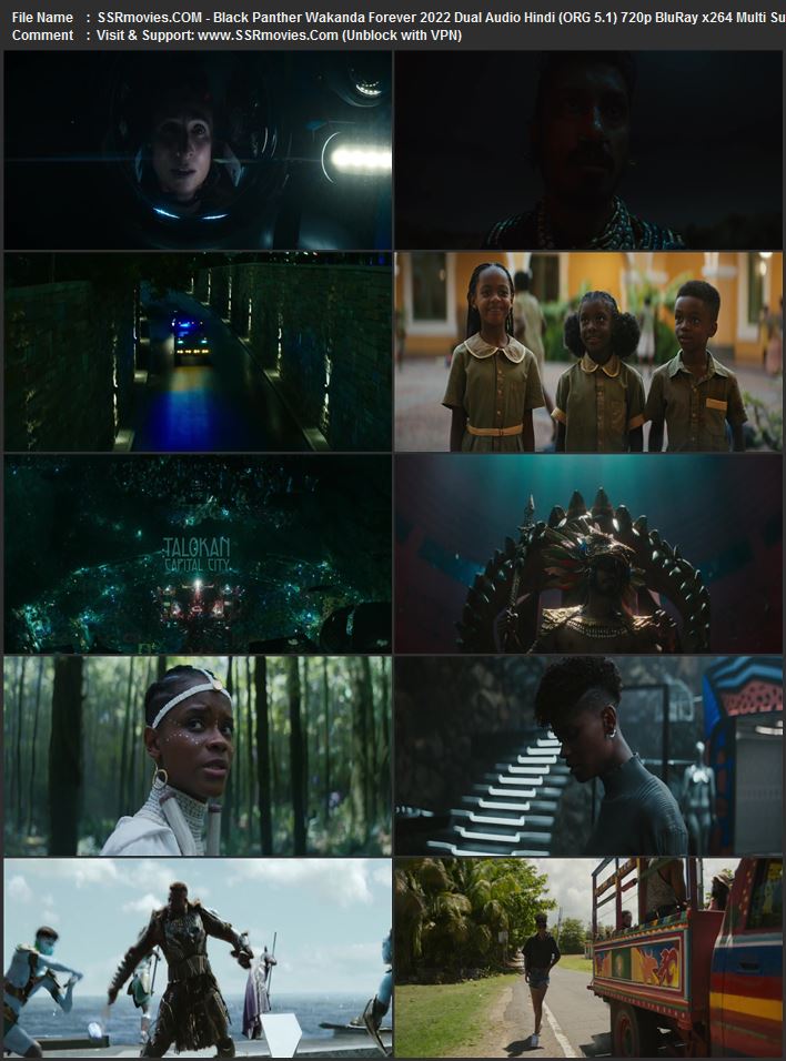 Black Panther: Wakanda Forever 2022 Dual Audio Hindi (ORG 5.1) 1080p 720p 480p BluRay x264 ESubs