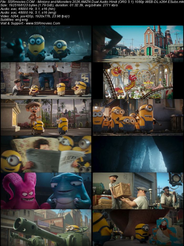 Minions & Monsters 2026 Dual Audio Hindi (ORG 5.1) 4K 1080p 720p 480p WEB-DL x264 ESubs