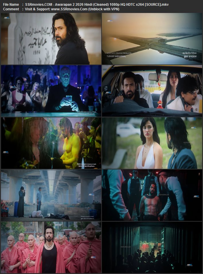 Awarapan 2 2026 V2 Hindi (Cleaned) 1080p 720p 480p HQ HDTC x264 Awarapan 2 2026 V2 Hindi (Cleaned) 1080p 720p 480p HQ HDTC x264