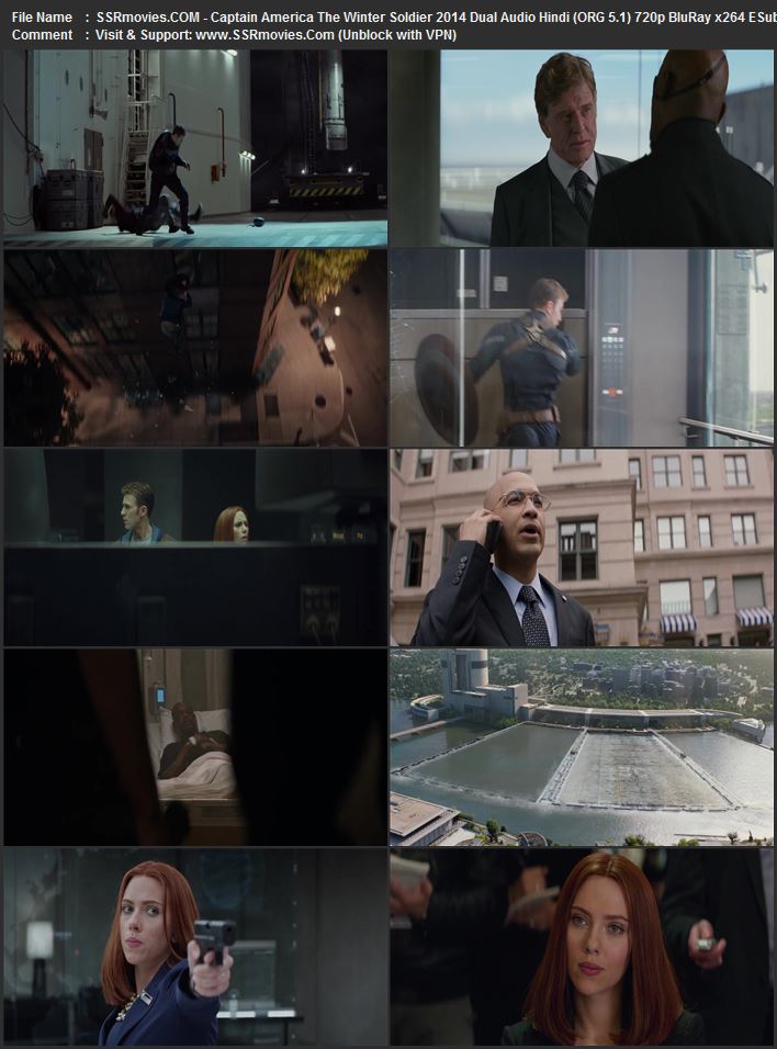 Captain America: The Winter Soldier 2014 Dual Audio Hindi (ORG 5.1) 1080p 720p 480p BluRay x264 ESubs