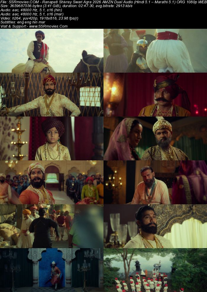 Ranapati Shivray Swari Agra 2026 AMZN Dual Audio (Hindi 5.1 – Marathi 5.1) ORG 1080p 720p 480p WEB-DL x264 ESubs
