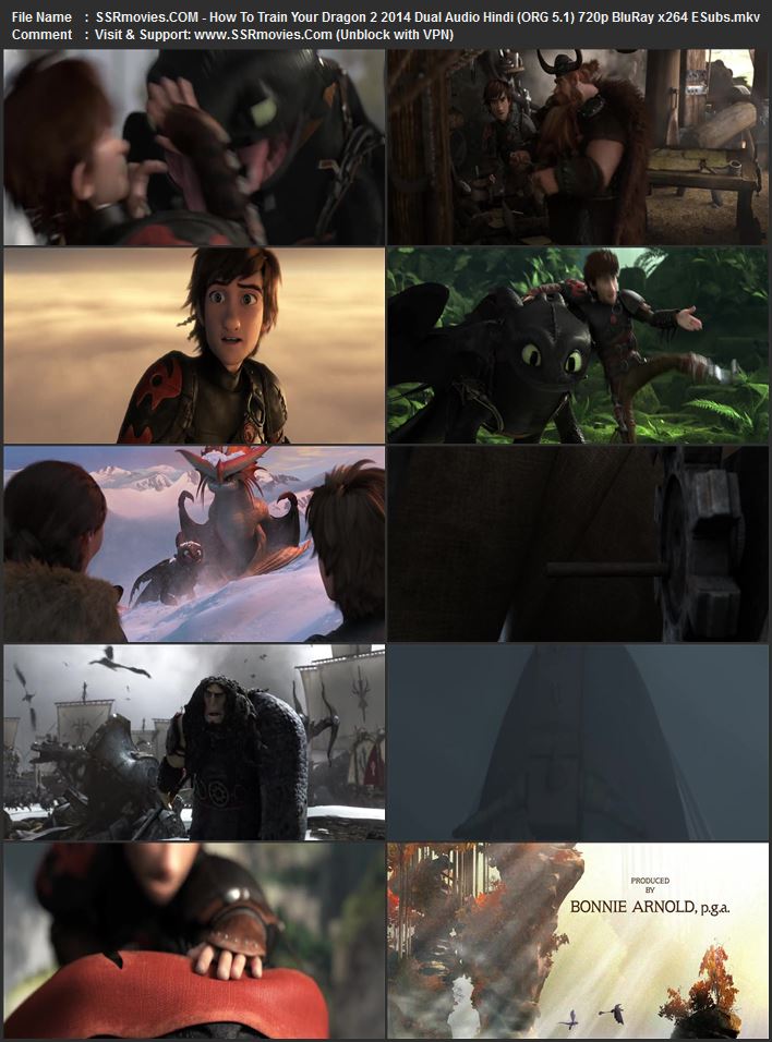 How to Train Your Dragon 2 2014 Dual Audio Hindi (ORG 5.1) 1080p 720p 480p BluRay x264 ESubs