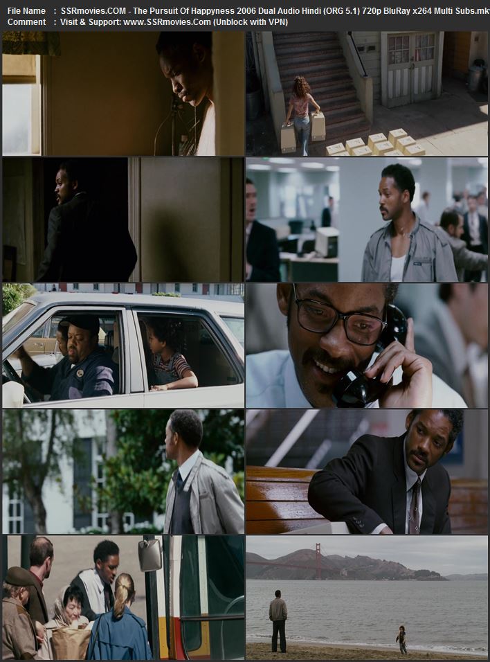 The Pursuit of Happyness 2006 Dual Audio Hindi (ORG 5.1) 1080p 720p 480p BluRay x264 ESubs