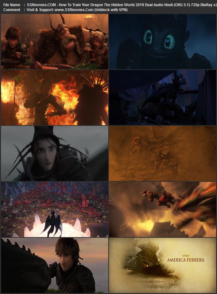 How to Train Your Dragon: The Hidden World 2019 Dual Audio Hindi (ORG 5.1) 1080p 720p 480p BluRay x264 ESubs
